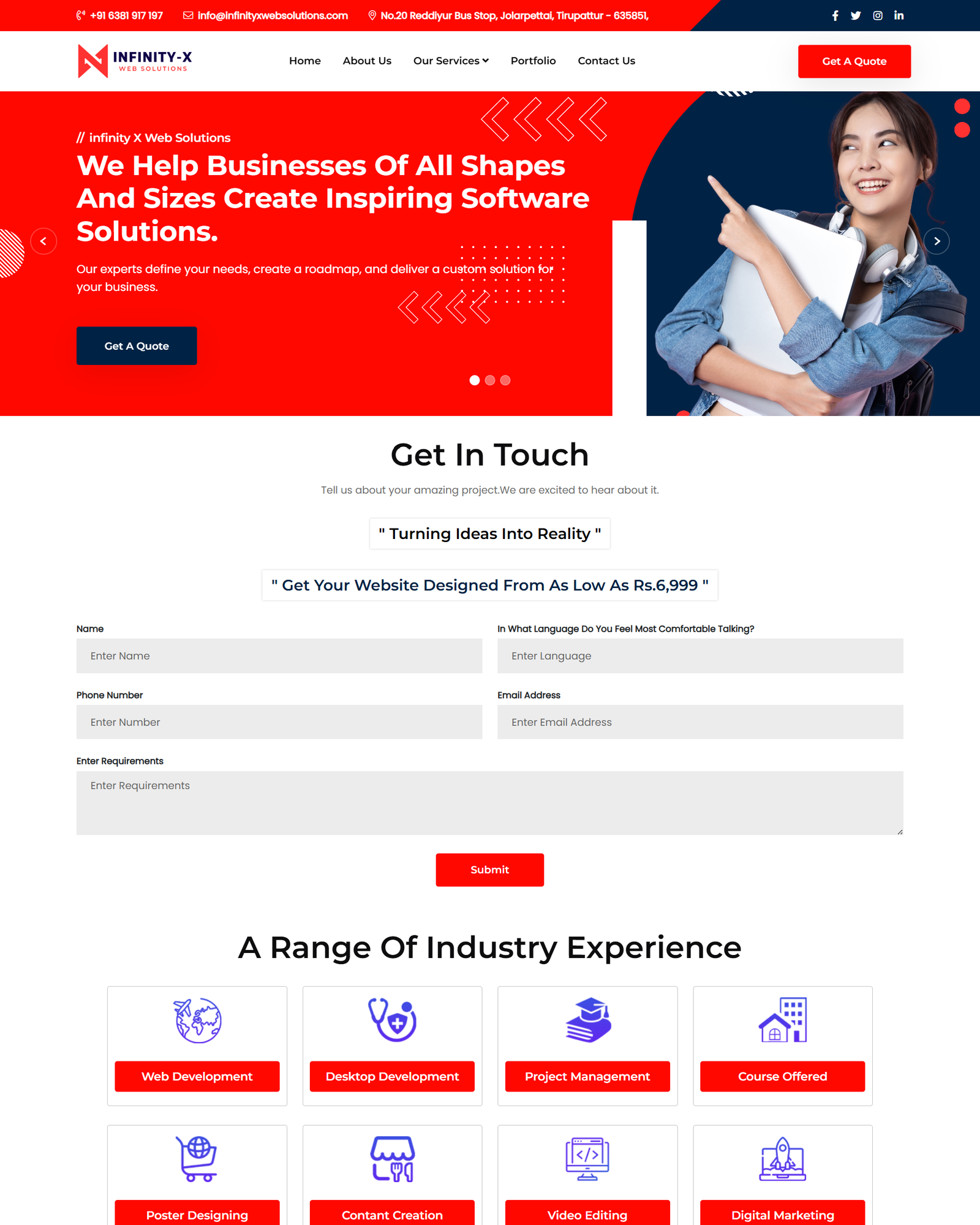 Infinity X Web Solutions || Tirupattur